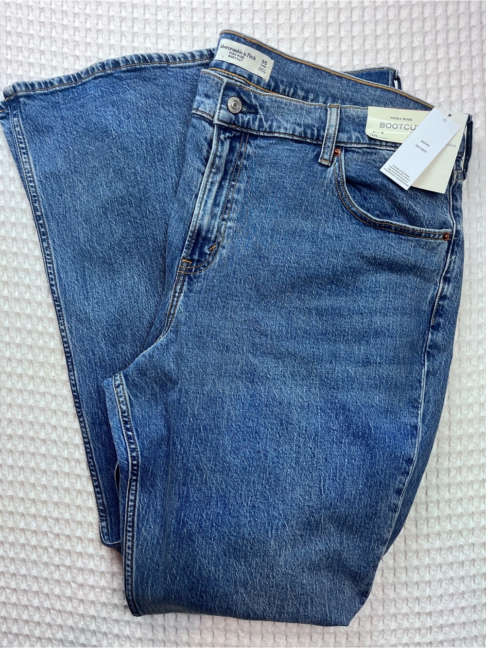 Abercrombie & Fitch High Rise Bootcut Jeans Size 35 Long NWT